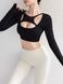 Damski rashguard sportowy z push-up i wyjmowanymi miseczkami, Balance, (czarny), S