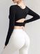 Damski rashguard sportowy z push-up i wyjmowanymi miseczkami, Balance, (czarny), S