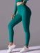 Women's 'Basic' seamless leggings with push-up, sports for fitness, (emerald), S