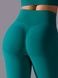 Women's 'Basic' seamless leggings with push-up, sports for fitness, (emerald), S