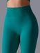 Women's 'Basic' seamless leggings with push-up, sports for fitness, (emerald), S