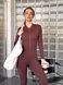 Women&rsquo;s fitness jumpsuit with zipper, long sleeves and leggings, Shadow Form, (chocolate), S