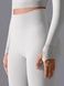 Damskie legginsy &bdquo;Base&rdquo; z push-up, bezszwowe, sportowe do fitnessu (biało-szary), S