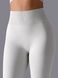 Damskie legginsy &bdquo;Base&rdquo; z push-up, bezszwowe, sportowe do fitnessu (biało-szary), S
