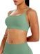 Women's sports top "Basic Cross" with removable push-up cups for fitness, (pistache), S