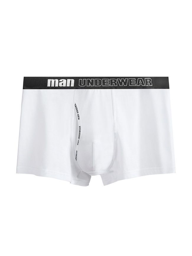 Męskie bawełniane bokserki, bielizna, Regular Boxers, (biały), S