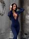 Women&rsquo;s fitness jumpsuit with zipper, long sleeves and leggings, Shadow Form, (dark blue), S