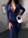 Women&rsquo;s fitness jumpsuit with zipper, long sleeves and leggings, Shadow Form, (dark blue), S