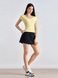 Women's sports T-shirt for fitness with a wide neck, Second Skin, (yellow), S