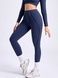 Women's sports leggings for fitness with external seams, Sculpt, (dark blue), S