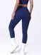 Women's sports leggings for fitness with external seams, Sculpt, (dark blue), S
