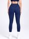 Women's sports leggings for fitness with external seams, Sculpt, (dark blue), S