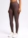 Damskie legginsy push-up fitness z dopasowaną talią, Elastic, (czekoladowy), S