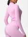 Rashguard z długim rękawem i zamkiem błyskawicznym, bazowa damska bluza sportowa do fitnessu, Basic Fit, (r&oacute;żowy), S