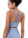 Women's sports top with push-ups and removable cups, Active, (gray-blue), S