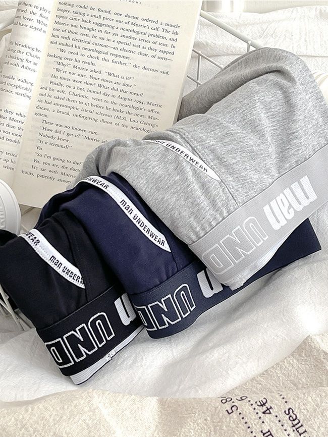 Set of 3 pcs. men's cotton boxer briefs, underwear, Regular Boxers, (colour mix), S