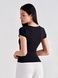 Damska koszulka sportowa do fitnessu z szerokim dekoltem, Second Skin, (czarna), M