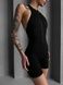 Women's fitness jumpsuit with zipper, shorts-style, and open back, Shadow Fit, (black), M