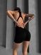 Women's fitness jumpsuit with zipper, shorts-style, and open back, Shadow Fit, (black), M