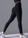 Women's 'Basic' seamless leggings with push-up, sports for fitness, (black), S