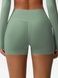 Szorty &bdquo;Basic&rdquo; bez push-upu sportowe damskie basowe do fitnessu, (pistacjowy), S