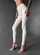 Women's sports leggings for fitness with external seams, Sculpt, (champagne), S