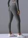 Women's 'Basic' seamless leggings with push-up, sports for fitness, (gray), S