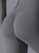 Women's 'Basic' seamless leggings with push-up, sports for fitness, (gray), S