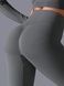 Women's 'Basic' seamless leggings with push-up, sports for fitness, (gray), S