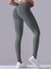 Women's push-up fitness leggings with V-belt, V-shape, (gray), S