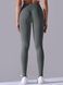 Women's push-up fitness leggings with V-belt, V-shape, (gray), S