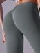 Women's push-up fitness leggings with V-belt, V-shape, (gray), S