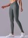 Women's push-up fitness leggings with V-belt, V-shape, (gray), S