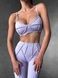 Women's push-up sports top for fitness with removable cups and external seams, Sculpt Bra, (lavender), S