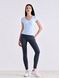 Women's sports T-shirt for fitness with a wide neck, Second Skin, (light blue), S