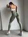Damskie legginsy &bdquo;Basic&rdquo; z push-up, bezszwowe, sportowe do fitnessu (pistacjowy), M