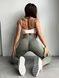 Damskie legginsy &bdquo;Basic&rdquo; z push-up, bezszwowe, sportowe do fitnessu (pistacjowy), M