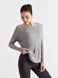 Bluza damska z szerokim dekoltem w szpic, Second Skin, (szary), S