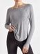 Bluza damska z szerokim dekoltem w szpic, Second Skin, (szary), S