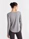 Bluza damska z szerokim dekoltem w szpic, Second Skin, (szary), S