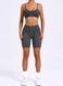 Women's sports shorts for fitness with external seams, Sculpt, (dark gray), S