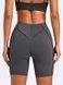 Women's sports shorts for fitness with external seams, Sculpt, (dark gray), S