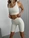 Women's sports top with push-ups and removable cups, Active, (ivory), S
