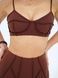 Women&rsquo;s fitness sports set with external seams, top and leggings, Sculpt Set, (chocolate), S